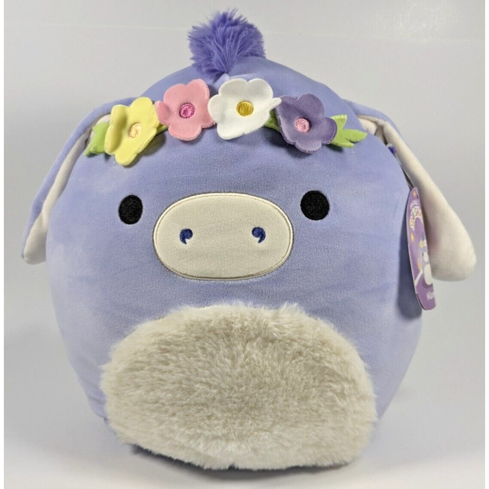 Original Squishmallows Milanda The Purple Donkey Easter 2024 11" Plush w/‎ Tag